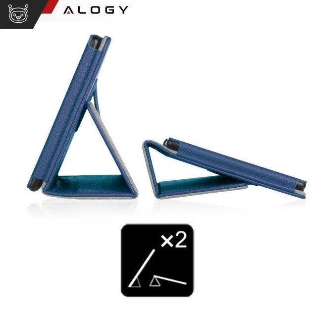 Etui do Lenovo Tab K11 / K11E 11” M11 10.95" TB330FU/TB330XU/TB331FC stojak pokrowiec obudowa z klapką na tablet Case Alogy Granatowe