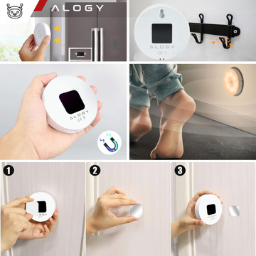 Lampe LED-Bewegungssensor Dämmerungsnachtlampe Alogy Sensor Light Kabellose Möbelbeleuchtung Warmes Licht 3000k