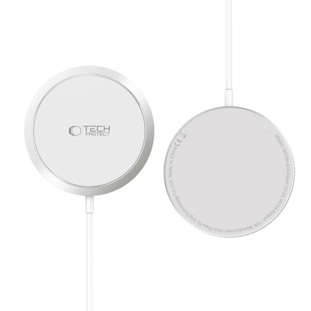 MagSafe Tech-Protect Ladegerät QI15W-A34 Weiß 15W USB-C