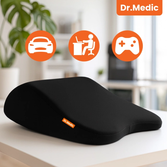 Poduszka do Samochodu pod Głowę Kark Szyję DR.MEDIC ErgoNeck™ Ergonomiczna poduszka na fotel zagłówek krzesło gamingowa do biura auta dla kierowcy pasażera