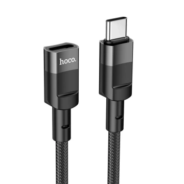 HOCO OTG-Adapter Typ C (männlich) auf Typ C (weiblich) 3A U107 1,2M Schwarz