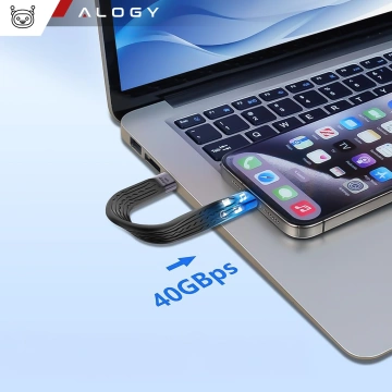 HUB-Splitter Alogy-Adapter für Computer-Laptop mit USB-C auf 3x USB-A 2.0 1x USB-A 3.0 Grau