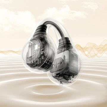 Słuchawki Baseus Bass 15 Clip OWS + Kabel USB-C 30cm Białe