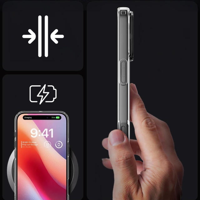 Etui + Szkło do iPhone 16 Pro Max Spigen Liquid Crystal obudowa na telefon