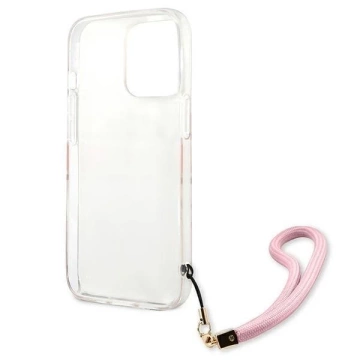 Guess GUHCP13XKCABPI iPhone 13 Pro Max 6,7" różowy/pink Hardcase Camo Strap Collection