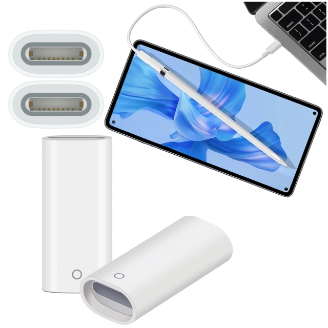 Adapter Alogy Pencil Charger do rysika Lightning - Lightning do Apple Pen umożliwiający ładowanie kablem Biały