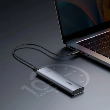 Baseus FlyJoy M.2 NVMe 10 Gb/s SSD Enclosure – szara obudowa do 8 TB