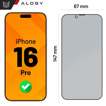 Gehärtetes Glas für Apple iPhone 16 Displayschutzfolie 9H Alogy Heavy Pro™️