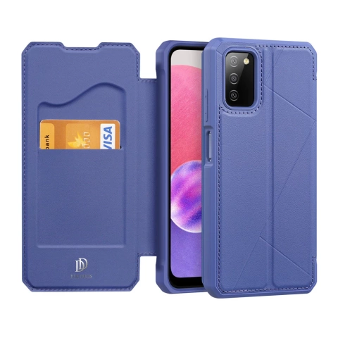 DUX DUCIS Skin X kabura etui pokrowiec z klapką Samsung Galaxy A03s niebieski