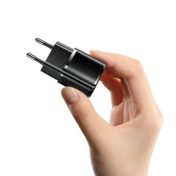 USAMS Wandladegerät 1x USB-C T36 mini 20W (nur Kopf) PD3.0 Fast Charging schwarz/schwarz CC124TC01 (US-CC124)