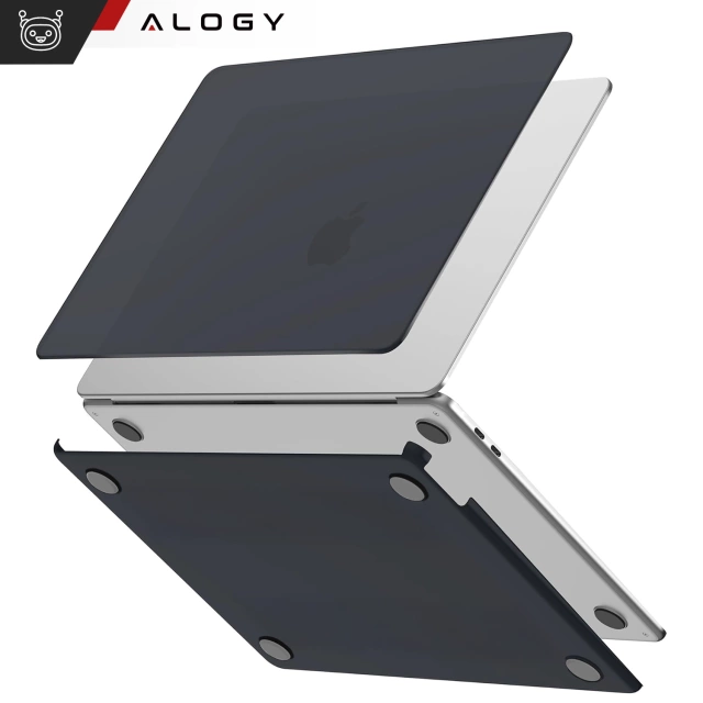 Etui do Apple Macbook Air 13 13.3" - 2018-2021 (M1 A2337/A2179/A1932) Alogy AirGuard™ Elastyczna obudowa Matowa Czerń