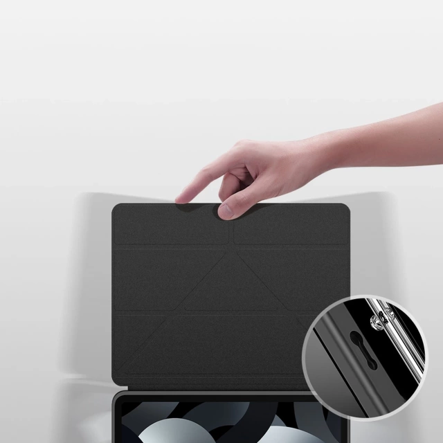 Dux Ducis Magi etui do iPad Air 10.9" 11" 4/5/6 pokrowiec smart cover z podstawką i schowkiem na Apple Pencil czarny