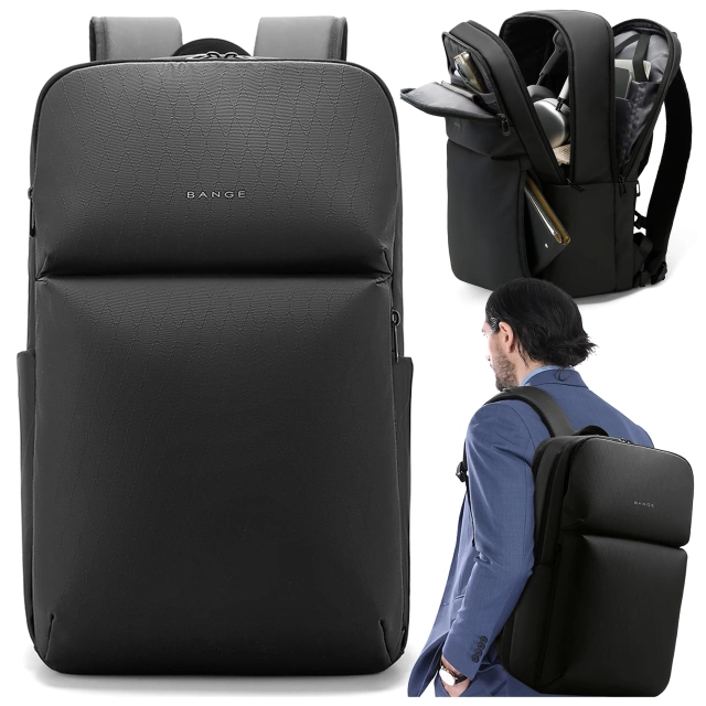 Plecak wodoodporny Bange 26L na laptopy do 15.6" – pojemny i wygodny, odporny i oddychający, miejski i podróżny do pracy i samolotu, unisex – Czarny
