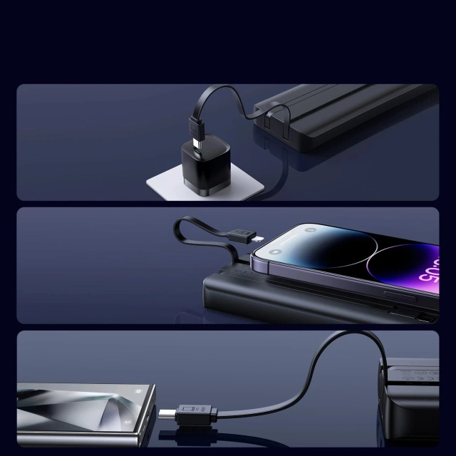 Powerbank Joyroom 10000mAh 22.5W z 2 kablami – gotowy do ładowania