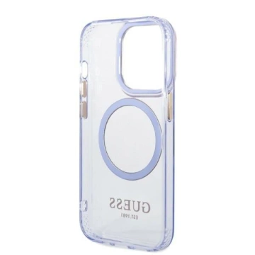 Etui Guess GUHMP14XHTCMU iPhone 14 Pro Max 6,7" lila/lila Hartschalenetui Gold Outline Translucent MagSafe