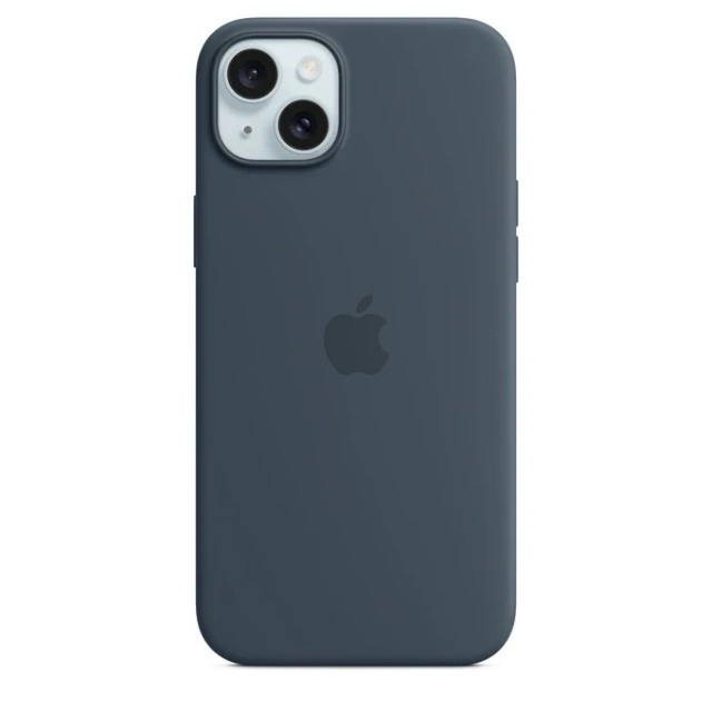 iPhone 15 Plus Apple Silikonhülle MagSafe Marineblau