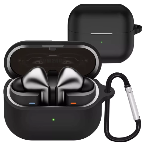 Silikonhülle, Kopfhörerhülle, Gehäuse für Samsung Galaxy Buds 3 / 3 Pro Schwarz