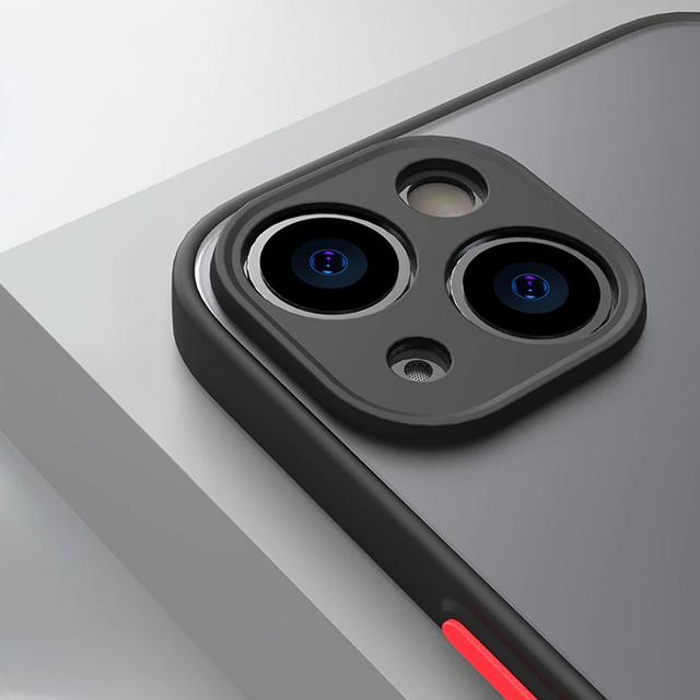 Etui do Apple iPhone 13 Mini obudowa Alogy Hybrid Mag Case do MagSafe z ochroną aparatu matowe czarne + Szkło