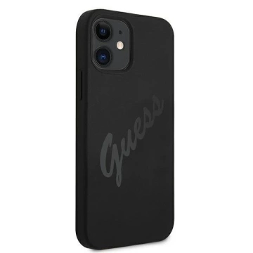 Guess GUHCP12SLSVSBK iPhone 12 mini 5,4" czarny/schwarz Hardcase Script Vintage
