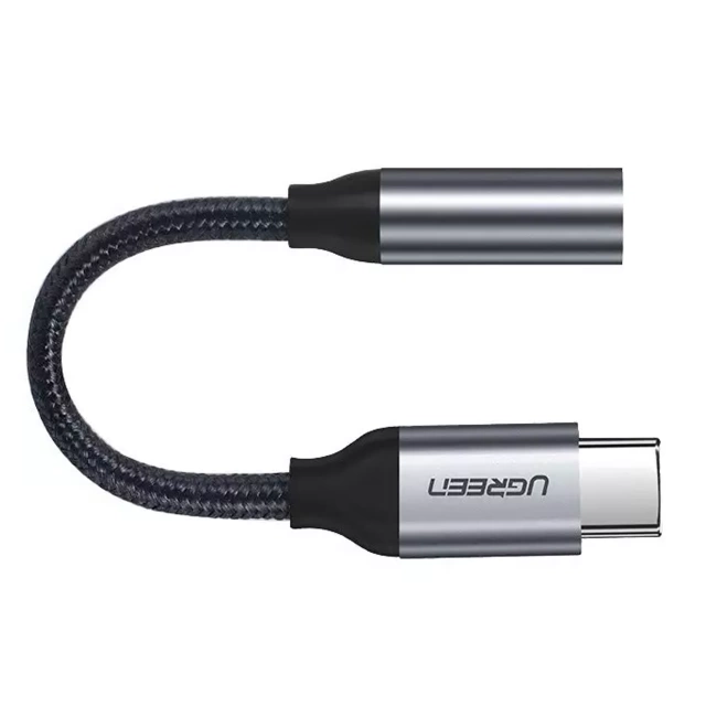 Ugreen przejściówka do słuchawek z 3,5 mm mini jack na USB Typ C 10 cm szary (30632)