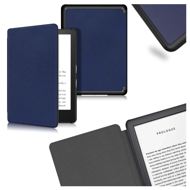 Etui ochronne na czytnik E-Book Alogy ProBook Cover obudowa do Kindle 11 / 12 2022 / 2024 (6") Granatowe