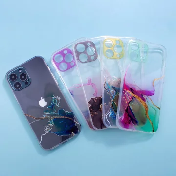 Marble Case für iPhone 13 Pro Gel Cover Marble Pink