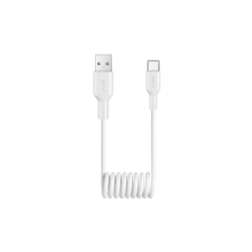 Kabel spiralny Puro USB-A – USB-C 10W 1m biały TPU