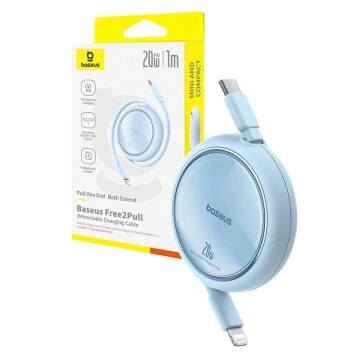 Baseus Free2Pull USB-C auf iP 20 W 1 m USB-Kabel (Blau)