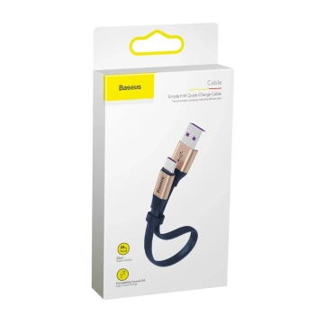 Baseus Einfaches Flachkabel USB-Kabel / USB Typ C SuperCharge 5A 40W Quick Charge 3.0 QC 3.0 23cm Gold (CATMBJ-BV3)