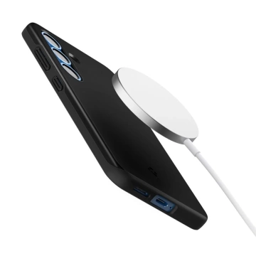 Samsung Galaxy S25 Schwarze Spigen Thin Fit Mag MagSafe Hülle