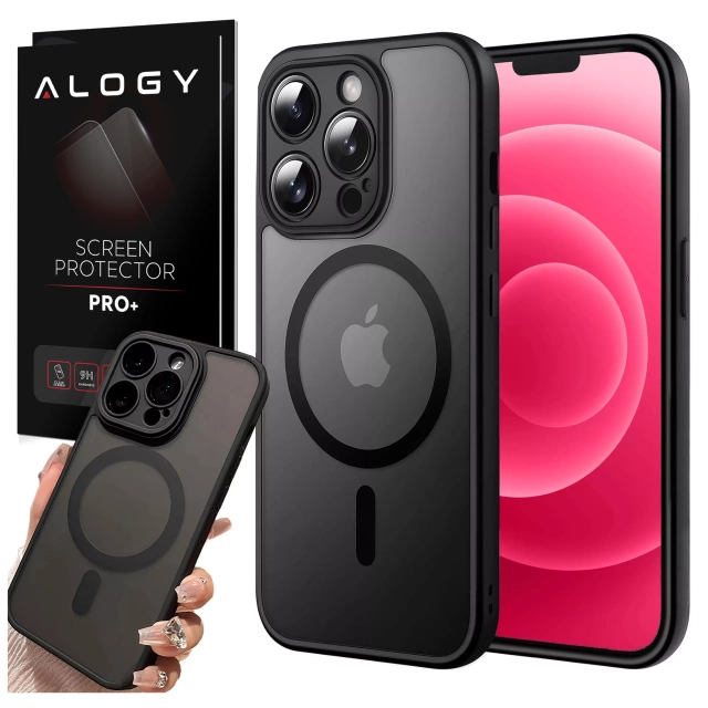 Etui do Apple iPhone 13 Pro obudowa Alogy MagSafe Hybrid Matte Case pokrowiec matowy z ochroną obiektywu + Szkło