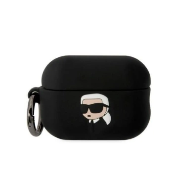 Etui ochronne na słuchawki Karl Lagerfeld KLAP2RUNIKK do Apple AirPods Pro 2 cover czarny/black Silicone Karl Head 3D