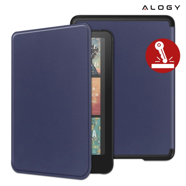 Etui ochronne na czytnik E-Book Alogy ProBook Cover obudowa do Kindle 11 / 12 2022 / 2024 (6") Granatowe