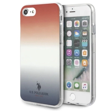 US Polo Gradient Pattern Collection iPhone 7/8/SE 2020 / SE 2022 Handyhülle rot-blau/blau