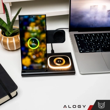 Kabelloses Ladegerät für Samsung: 3-in-1 kabellose Ladestation für Samsung Galaxy Watch 7/6/5/4/3 Pro Classic, Galaxy Buds für S24 Ultra, S23, S22, S21, S20, Note 20/10, Z Fold