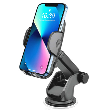 Alogie-Autohalterung für ein 4-7-Zoll-Telefon für ein Armaturenbrett und eine Windschutzscheibe Schwarz