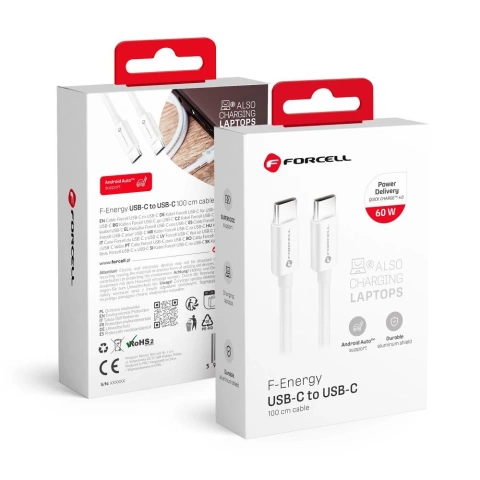 Kabel USB-C do USB-C 60W 1m Forcell C339 QC 4.0 PD Smart Charge