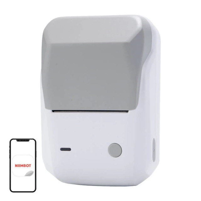 Niimbot B1 Mobiler Thermo-Etikettendrucker Grau Bluetooth