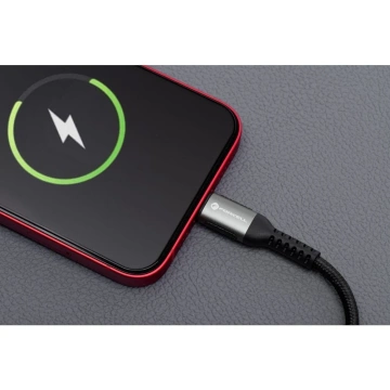 USB-C-auf-Lightning-Kabel 27 W 3 m Nylon PD Forcell Aluminium Schwarz