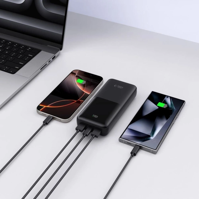 Powerbank Tech-Protect PB02 20000mAh 22.5W Czarny USB-A USB-C