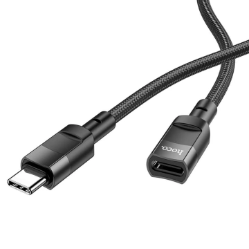 HOCO OTG-Adapter Typ C (männlich) auf Typ C (weiblich) 3A U107 1,2M Schwarz