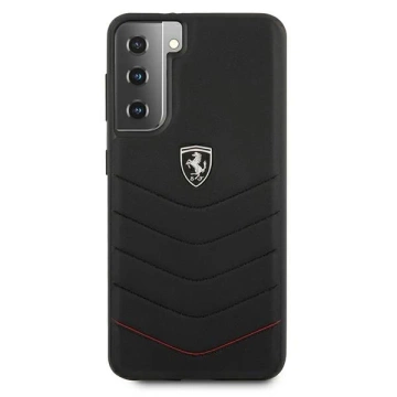 Etui na telefon Ferrari Hardcase do Samsung Galaxy S21 Plus czarny/black hardcase Off Track Quilted
