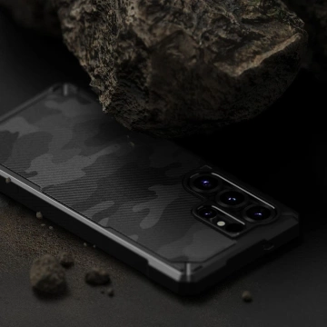Etui für Samsung Galaxy S25 Ultra Camo Schwarz Ringke Rugged Gear Magnetic MagSafe