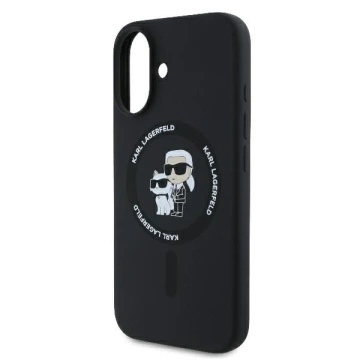 Karl Lagerfeld Hülle für iPhone 16 Plus 6,7" Schwarz MagSafe Hardcase Silikon Karl
