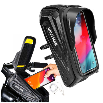 Fahrradtasche Wildman Front Frame Bicycle Bag ES10X Lenkerhalter für Telefon 1,2l Schwarz
