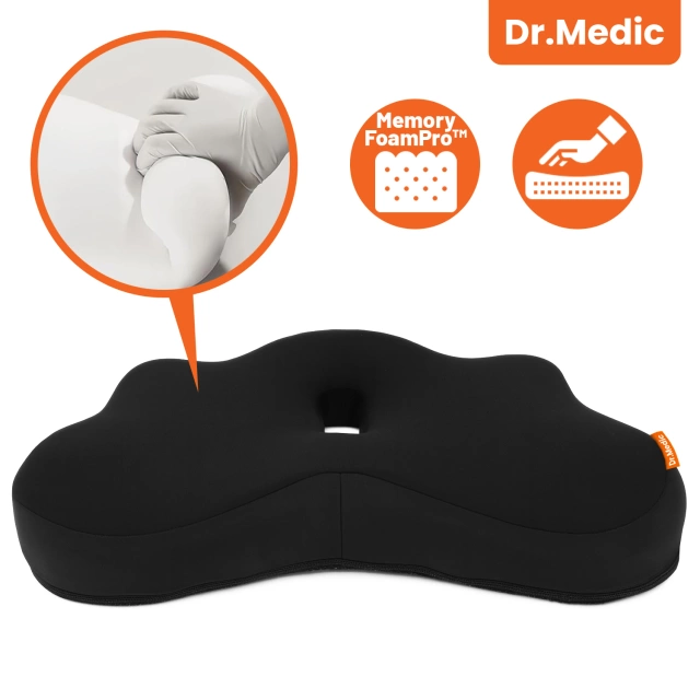 Poduszka do Samochodu na fotel DR.MEDIC SeatRest™ Ergonomiczna poduszka biurowa wsparcie kości ogonowej na krzesło siedzenie do biura auta