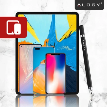 Alogy 2-in-1 kapazitiver Touch-Stift für Telefon-Tablet-Bildschirm mit Stift Schwarz