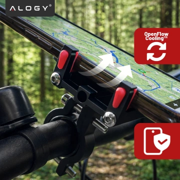 Alogy Fahrrad-Handy-Halterung, 55–95 mm, für Fahrrad, Motorroller, Schwarz