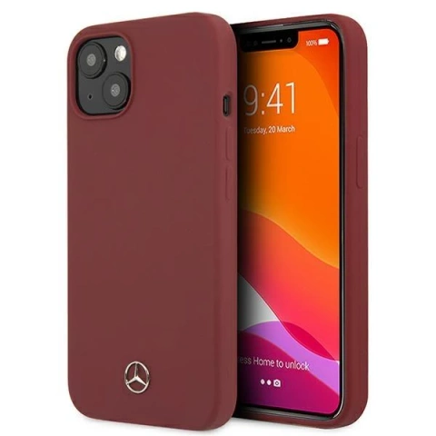 Etui ochronne Mercedes MEHCP13MSILRE do Apple iPhone 13 6,1" czerwony/red hardcase Silicone Line