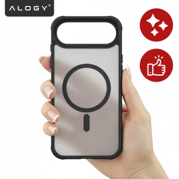 Alogy 3-in-1 Case Pack™ – Schwarze MagSafe Hybrid-Hülle mit 2 Displayschutzfolien aus gehärtetem Glas für Apple iPhone 17 Air